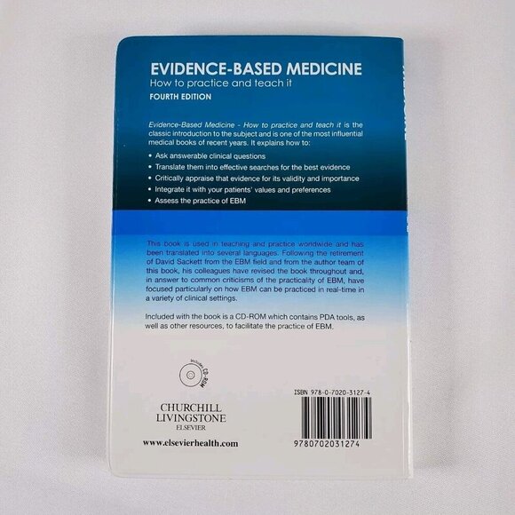 Evidence-Based Medicine Fourth Edition Book & CD-ROM By Sharon E. Straus - Picture 2 of 4